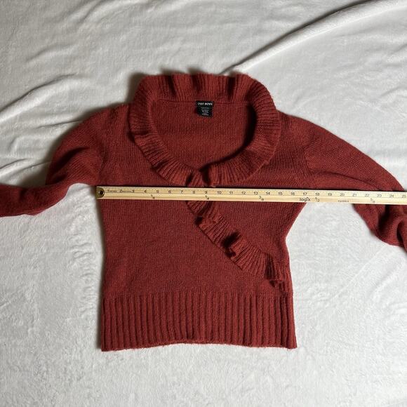 C’est Petite! Women's Wool Blend Sweater Size M Salmon Ruffles Coquette Romantic - Picture 6 of 6